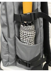 New Fashionable And Casual Large Capacity Solid Color Backpack For Students Versatile For Class And Commuting Unisex