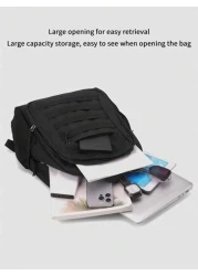 حقيبة ظهر تكتيكية بسعة كبيرة وبتصميم كامو جديد، حقيبة متعددة الوظائف للتخييم والرحلات البرية، رحلة الحقيبة ا