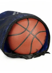 Casual Men Backpack Basketball Bag With Drawstring Closure Large Capacity Mesh Hollow Out Travel Backpack Handbag Shoulder Bag Laptop Bag Couple Backpack Student Backpack Holiday Travel Luggage Bag Mu