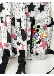 New Large Capacity Star Printed Backpack Fashion Academy Classroom Commuting Leisure Backpack Unisex