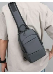 New Men s Breast Bag Large Capacity Personalized Long Distance Riding Bag For Work Commuting Fashion Shoulder Bag