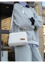 Casual Nylon Crossbody Bag Shoulder Bag Adjustable Strap Waterproof Zipper Single Strap Bag With Multiple Pockets Solid Color Polyester Lining