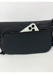 peach tree 1pc Men s Messenger Bag Bicolor Patchwork Letter Chain Decor Shoulder Bag Casual Nylon Waterproof Mini Crossbody Bag Suitable For Daily Use Halloween Christmas Gift For Boyfriend Student Ou