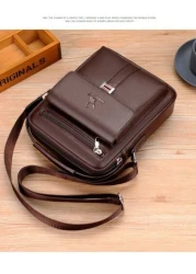 1pc Men s Shoulder Crossbody Waist Hand Chest Bag PU Water Proof Wear Resistant Material With Large Capacity Pockets Adjustable Strap Convenient And Portable New Fashionable Business Bag Ideal Gift Si