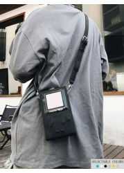 peach tree حقيبة جلد صناعي للكتف يومية، حقيبة كتف لوحدة التحكم في الألعاب، حقيبة صدر خفيفة الوزن للرجال، حقيبة رسو