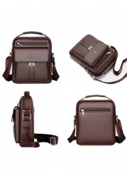 حقيبة رسول بطراز قديم - حقيبة كتف كاجوال بطراز الفرد - مثالية للعمل والمدرسة والسفر ، حقيبة معلقة علي الصدر مضا