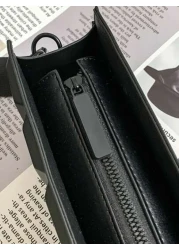 peach tree حقيبة كروس بودي بتصميم أنيق عصري بوح أحادي اللون، متعددة الطبقات، بسير قابل للتعديل، وغلق بسحاب، بشكل ع