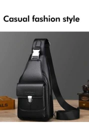 WEIXIER حقيبة كتف يونيسكس ، حقيبة خصر ، حقيبة رسول ، حقيبة متقاطعة للنساء ، حقيبة صدرية ، حقيبة يد - مصنوعة من مادة