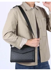 Men s Classic Square Box Crossbody Bag Business Shoulder Bag Sling Bag Small Messenger Bag Fit Underclassmen Father s Day Gift Valentine s Day Gift Travelling Commuting