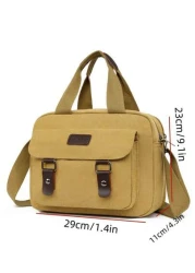 Men s Canvas Shoulder Bag Large Capacity Messenger Bag Outdoor Casual Retro Travel Utility New Crossbody Handbag