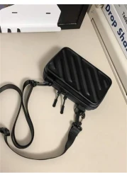 Men s Solid Color Structured Box Bag Adjustable Shoulder Strap Crossbody Bag Christmas Fall University Cross Body Bag Gifts Scream Bag Winter Christmas Gifts Thanksgiving Travel Purse Holiday Tote Bag