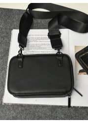 peach tree Peach Tree Men Shoulder Bag Crossbody Bag PU Waterproof Box Style Radio Cassette Retro Casual Messenger Bag Game Console Bag Travel Holiday Essential Gift For Young Men Halloween Christmas