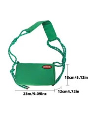 Men s Casual Fashion Diagonal Shoulder Bag Green Nylon Adjustable Strap Streetwear Style No Prints Hand Wash Or Dry Clean Suitable For Outdoor Wear