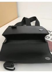 peach tree 1pc Casual Minimalist Solid Color Adjustable Strap Outdoor Travel Holiday Flap Cover Water Resistant Lightweight PU Crossbody Bag Unisex Design From Peach Tree Christmas Men Bag Vacation Tr