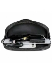 Men Black Crocodile Embossed Shoulder Bag Casual Versatile Lightweight Cycling Messenger Bag Suitable For Holiday Corporate Gifts