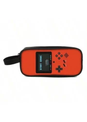Game Console Pattern Printed Hand Held Double Layer Pen Bag