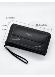 HOVI S Casual Morning Commuter Long Wallet Fashion Portable Large Capacity Multifunctional Travel Clutch Cell Phone Wallet Holiday Gift For Men