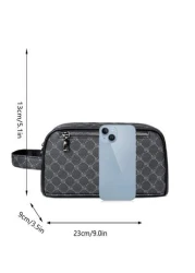 saroxi محفظة ذات سعة كبيرة ، كلاتش، حقيبة يد متنقلة مقاومة للخدش مناسبة للعمل والسفر والمواصلات والمدرسة ، بتصمي