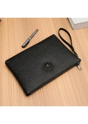 Men s PU Embossed Clutch Wrist Bag