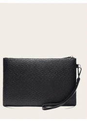 Men s Fashion Stylish Simple Litchi Pattern Clutch