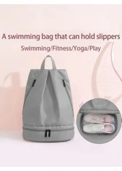 1pc Boys And Girls School Backpack Waterproof Large Capacity Sports Backpack With Shoe Compartment Fashion Solid Color Casual Backpack Suitable For Outdoor Outing Travel Hiking Stadium Sports Universi