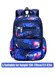 1pc School Backpack Boys Backpack Student Children Backpack Outdoor Travel Bag Starry Sky Printed Backpack Large Capacity Multi Pocket Backpack Laptop Backpack Nylon Material Suitable For Teenagers Yo