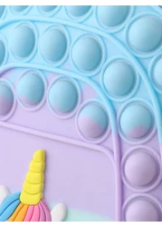 حقيبة ظهر سيليكون وحيد القرن جديدة وجميلة، للراحة من الضغط، حقيبة مدرسية وردية اللون