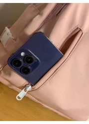 1 Pc Back To School Classic Basic High Capacity School Bag With Laptop Compartment Backpack Purse Solid Color Sports Bag Premium Nylon School Backpack With Adjustable Strap Spacious Multiple Pockets B