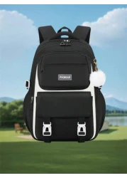 1pc Large Capacity Purple Pink Girl s Backpack Ideal For School Outdoor Trips Lightweight Comfortable Multi Purpose With Pendant Perfect Birthday Gift For Girls Must Have For Back To School