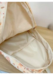 حقيبة ظهر بطبعة دب كلاسيكية، موديل عصري متعدد الاستخدامات، واسعة السعة، قابلة للحمل للسفر، مناسبة لأي مناسبة