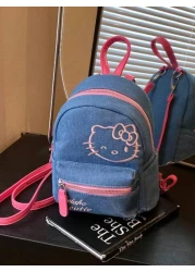 Sanrio حقيبة كتف براحة الكتف مصممة بطريقة حديثة، 2025 برودة التطريز القطة والقلب، حقيبة كتف جذابة بسعة كبيرة، عصري