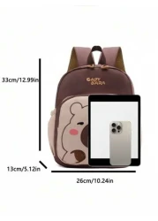 1pc Zipper Closure Fashion Cartoon Cute Capybara Backpack Suitable For Any Occasion Travel Backpack Comfortable And Adjustable Shoulder Straps Meet Basic Storage Needs Suitable For Outdoor Play Commut