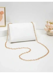 1pc Embroidered Crossbody Bag For Girls Floral Embroidery Shoulder Bag Coin Purse Chain Minimalist Crossbody Bag Suitable For Daily Use Gatherings Gift Giving An Ideal Gift Choice