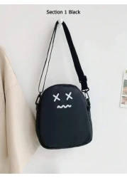 1 حقيبة كروسبودي موضة ، لون أحادي ، حقيبة أطفال كاجوال مربعة صغيرة، حقيبة كتف، محفظة للهاتف ، محفظة للتغيير ، ت