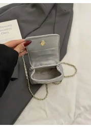 New Mini Embroidered Handbag Tiny Floral Crossbody Bag Solid Color Lipstick Pouch Coin Purse Accessories Bag