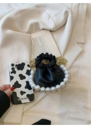 New Style Cloud Shaped Mini Princess Pearl Handbag Children Handheld Bag Shoulder Bag Accessory