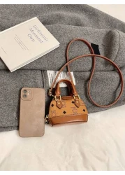 حقيبة جديدة صغيرة السعة ذات مقبض علوي على شكل صدفة، حقيبة كتف على شكل دب، حقيبة يد متعددة الاستخدامات، حقيبة إ