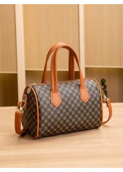 1 حقيبة كتف جديدة بطراز كلاسيكي رجعي للبنات، حقيبة متنوعة الاستخدامات مناسبة للتنقل اليومي