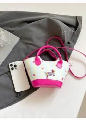 1pc Handbag Pu Open Design New Summer Style Cute Style Can Be Carried Cross Body Sufficient Capacity Versatile Comfortable Touch Highlight Personalized Can Hold Sun Umbrellas Wallets And Other Daily N