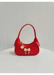 حقيبة يد مزينة بعقدة اللؤلؤ للأطفال، حقيبة كتف هدية فاخرة عصرية للبنات، محفظة صغيرة أميرة