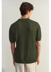  Collection تي شيرت كاكي بأكمام قصيرة ورقبة بولو - إصدار محدود TMNSS23PO00024