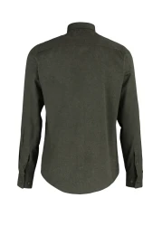  Collection قميص شتوي أخضر بقصة ضيقة - ياقة بأزرار TMNAW20GO0094