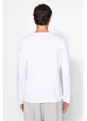  Collection Anthracite-Beige-White Slim/Slim Fit 3 Pack 100% Long Sleeve T-Shirts Tmnaw21Ts0197