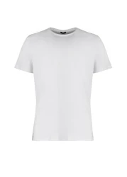  Collection White Slim/Narrow Cut Short Sleeve 100% Cotton Crew Neck T-Shirt Tmnss19Bo0001