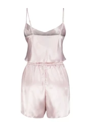  Collection Powder Satin Rope Suspender Shorts Woven Pajamas Set Thmss23Pt00097