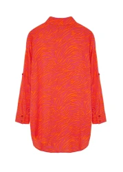  Collection Abstract Pattern Woven Beach Shirt Tbess24Go00027