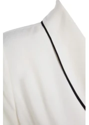  Collection Beige Belted Pregnant Pajama Set with Separate Viscose Shorts