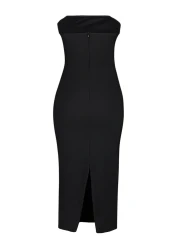  Collection Black Fitted Lined Shiny Stone Evening Dress Stylish Evening Dress Tprss23El00476
