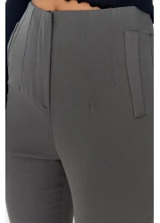  Collection بنطال منسوج بطول الكاحل عالي الخصر - تفاصيل كوليت، TWOSS20PL0515