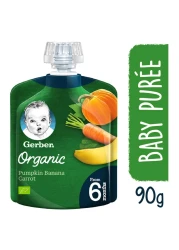 Gerber Organic with Pumpkin, Banana and Carrot, 90g